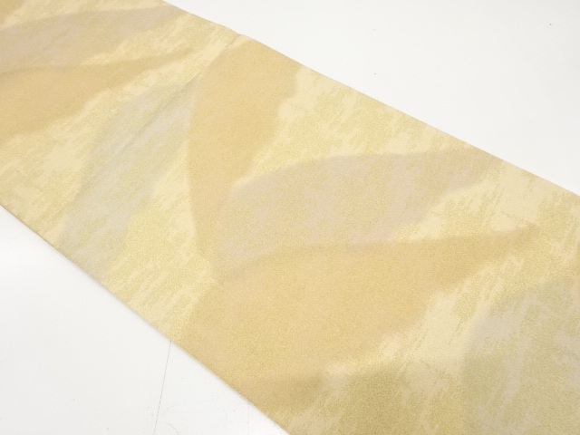 明綴れ　遠山模様織り出し　全通袋帯